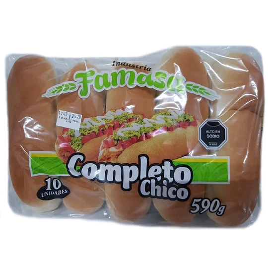 [1157] Pan Completo Chico Famasa 10 Un