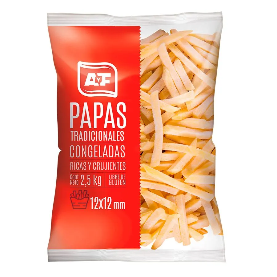 Papas Pre Fritas AyF 12x12 2,5 Kg
