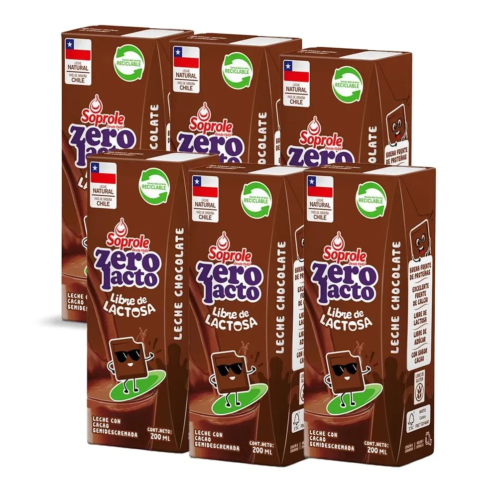 Leche Choco Zerolacto 200 Cc Soprole 