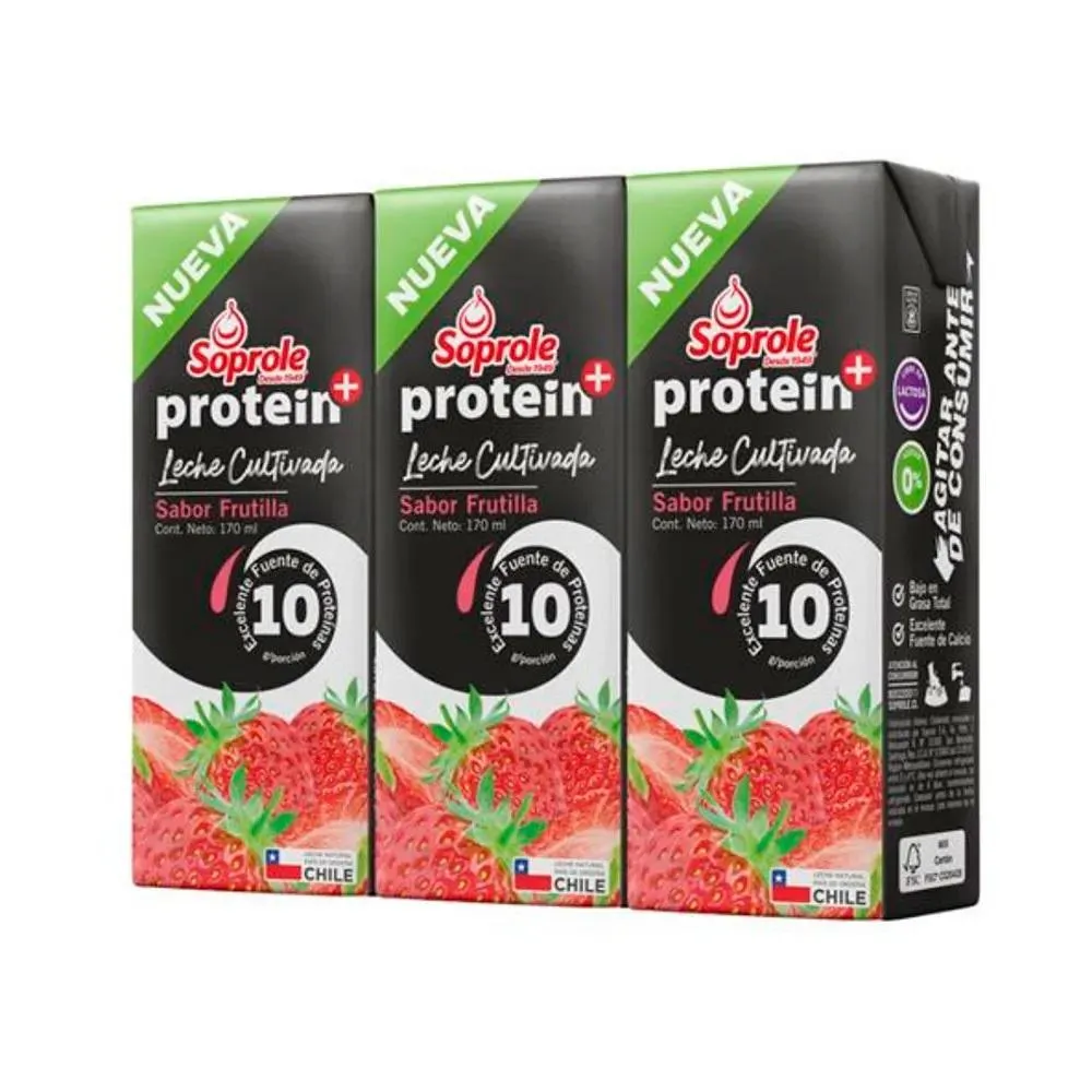 [2042] Leche Cultivada Soprole Protein 170 Ml